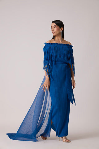 Leoni Maxi Dress - Azure Blue