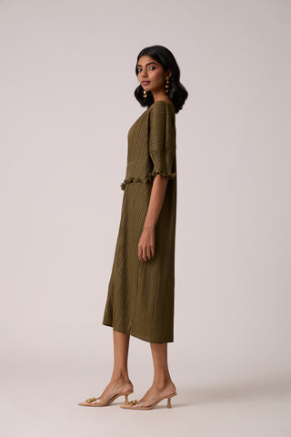 Lisette Dress - Olive Green