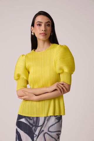 Delphine Top - Lemon Yellow