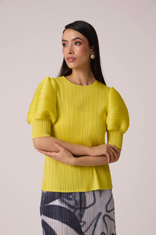 Delphine Top - Lemon Yellow