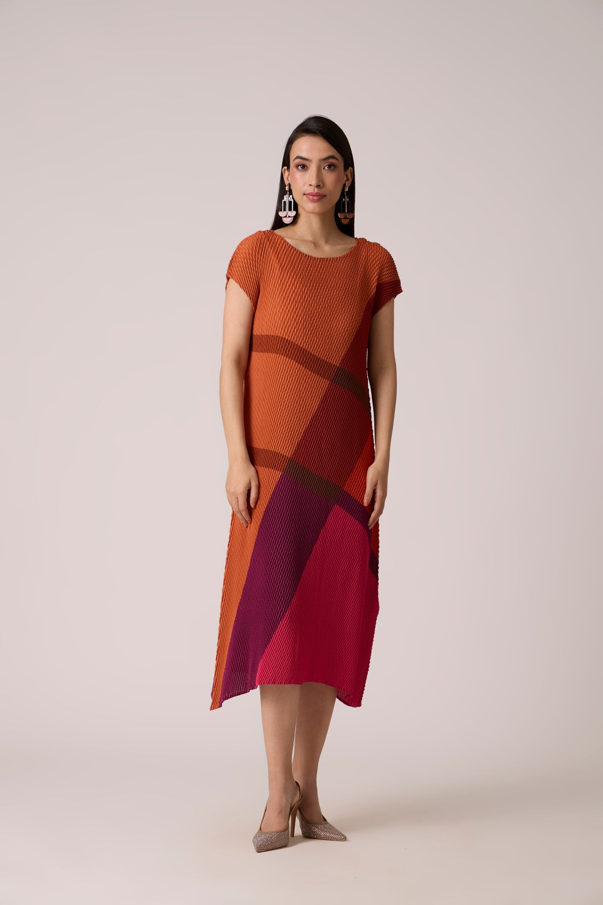 Tristin Dress - Rust Orange