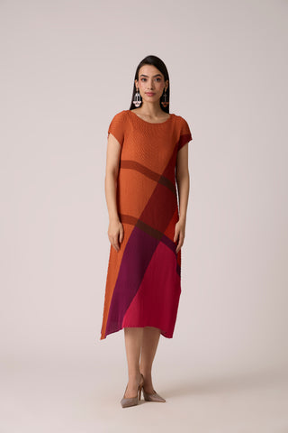 Tristin Dress - Rust Orange