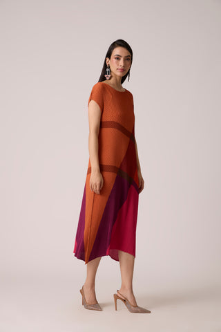 Tristin Dress - Rust Orange