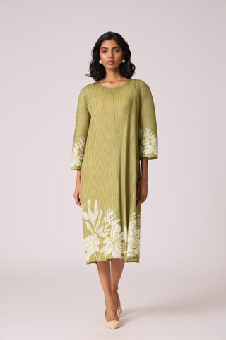 Michel Print Dress - Tea Green