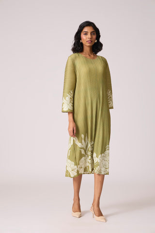 Michel Print Dress - Tea Green