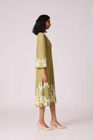 Michel Print Dress - Tea Green