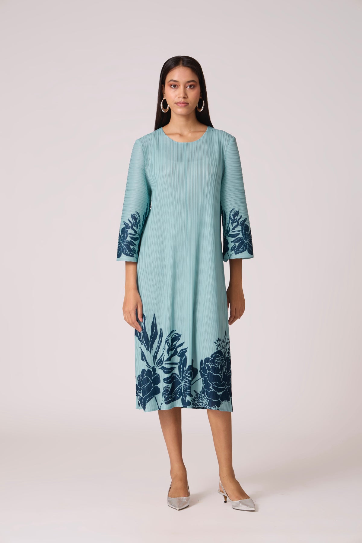 Michel Print Dress - Sky Blue