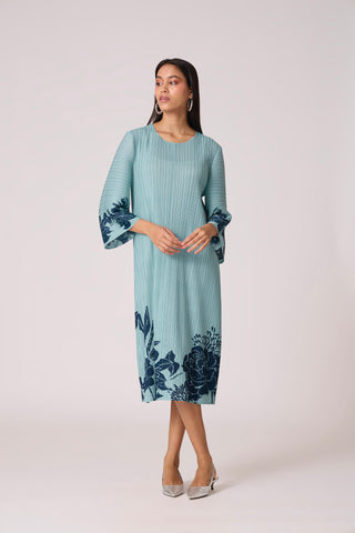 Michel Print Dress - Sky Blue