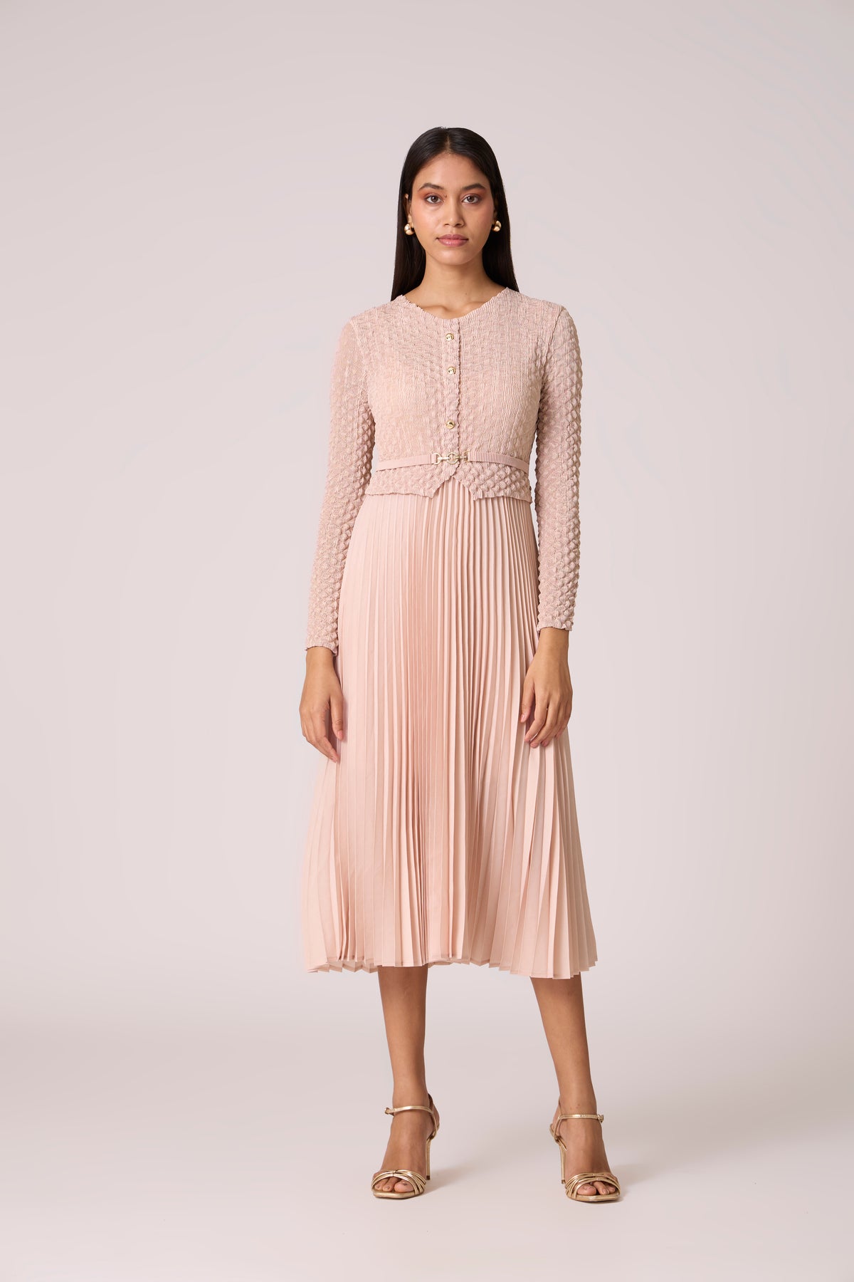 Laurel Crush Dress - Blush Pink