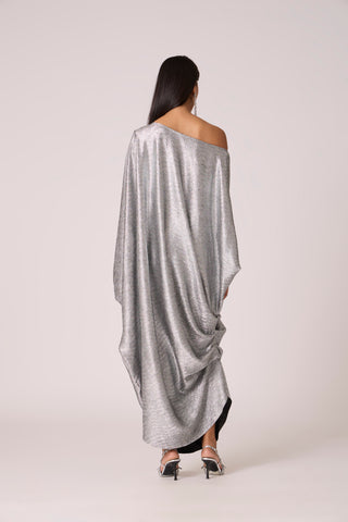 Ophelia Dress - Textured Metallic Silver