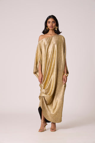 Ophelia Dress - Textured Metallic Gold