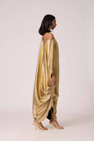 Ophelia Dress - Textured Metallic Gold