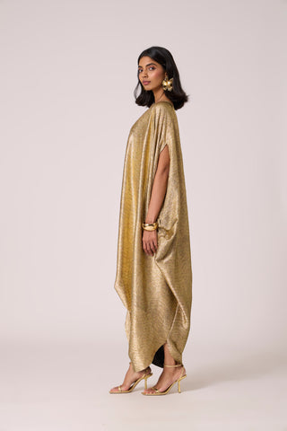 Ophelia Dress - Textured Metallic Gold