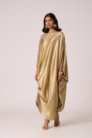 Ophelia Dress - Textured Metallic Gold