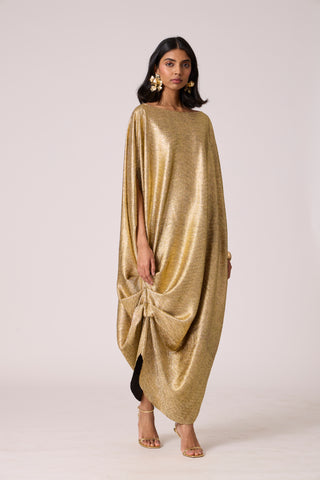 Ophelia Dress - Textured Metallic Gold