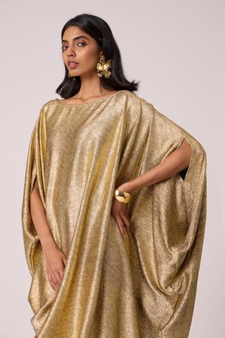 Ophelia Dress - Textured Metallic Gold