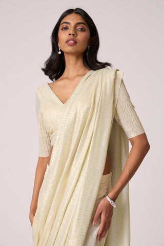 Ahilya Saree with blouse - Light gold