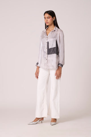 Ellis Organza Shirt - Mercury Grey