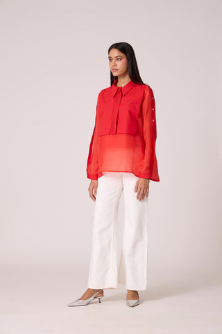 Layla Shirt - Scarlet Red