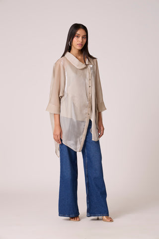 Niobe Organza Shirt - Oyster