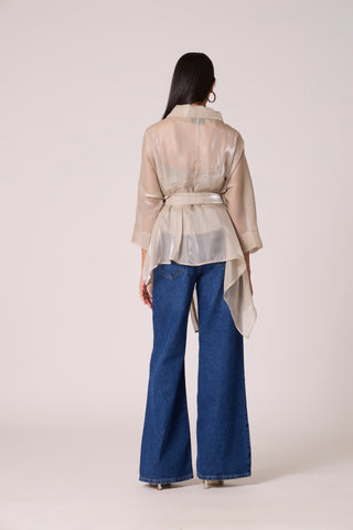 Niobe Organza Shirt - Oyster