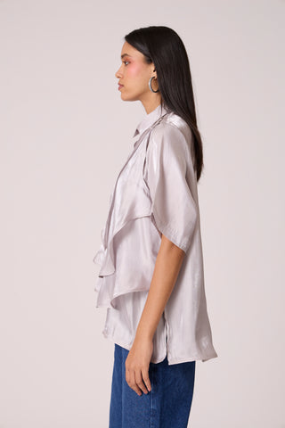 Anais Organza Shirt - Mercury Grey