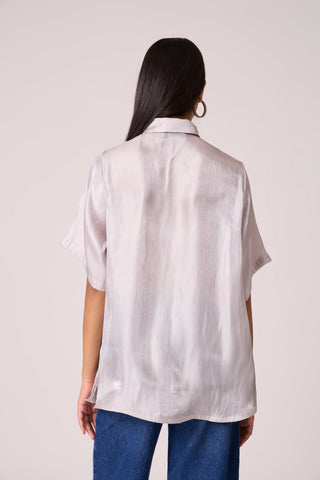 Anais Organza Shirt - Mercury Grey