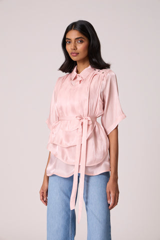 Anais Organza Shirt - Crystal Rose