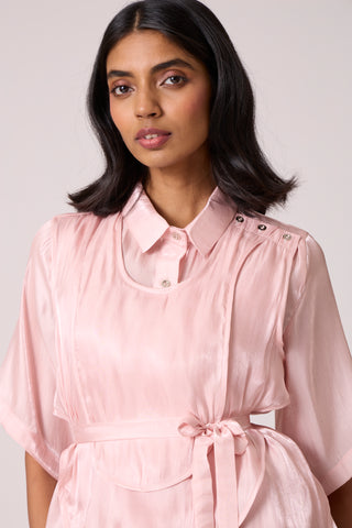 Anais Organza Shirt - Crystal Rose