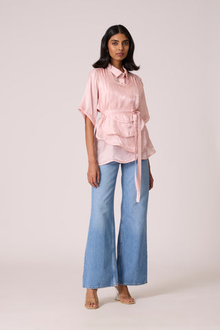 Anais Organza Shirt - Crystal Rose