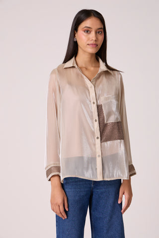 Ellis Organza Shirt - Oyster