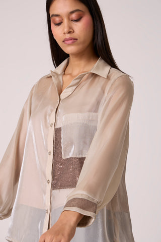 Ellis Organza Shirt - Oyster