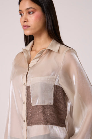 Ellis Organza Shirt - Oyster