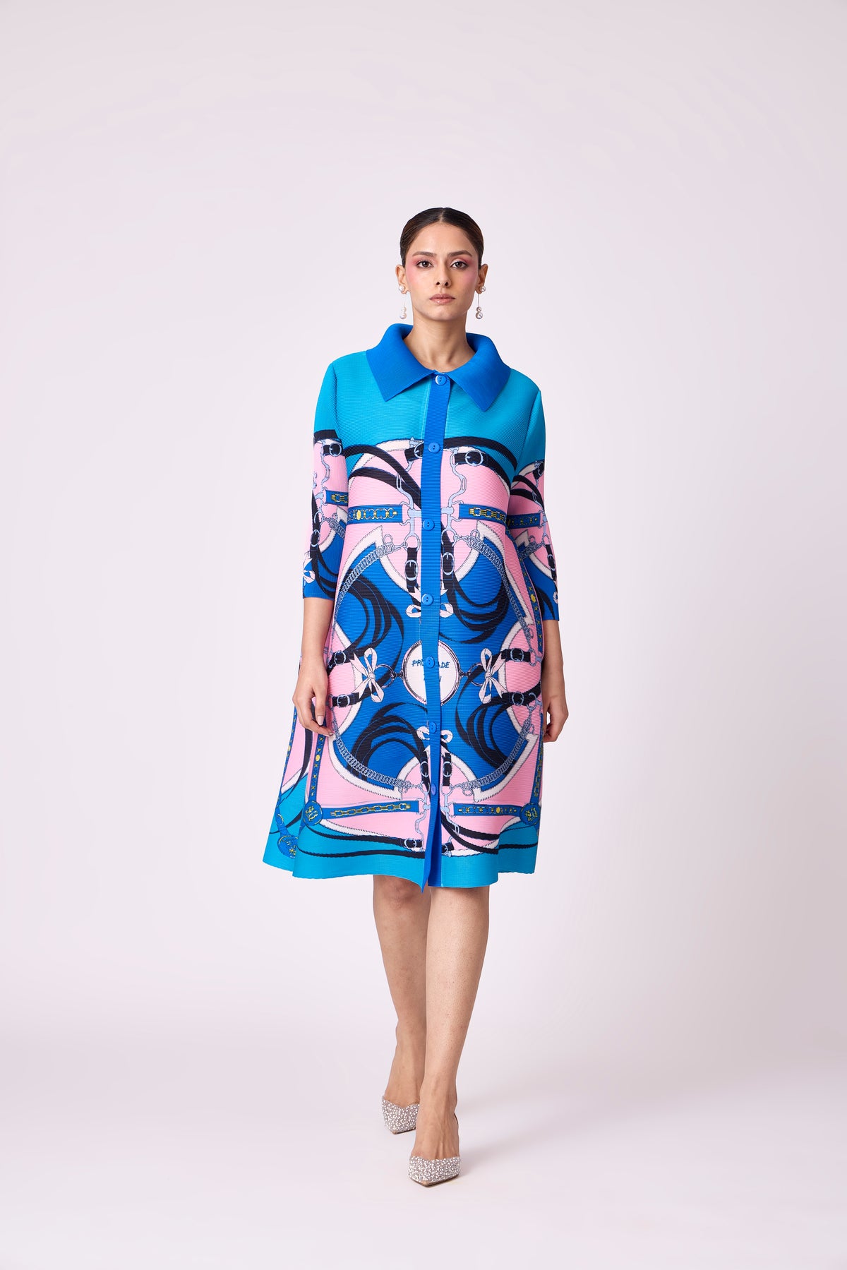 Rory Print Dress - Blue
