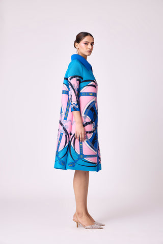 Rory Print Dress - Blue