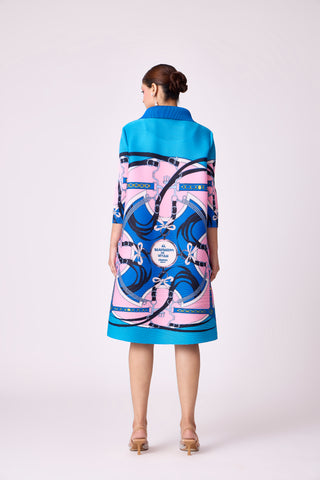 Rory Print Dress - Blue