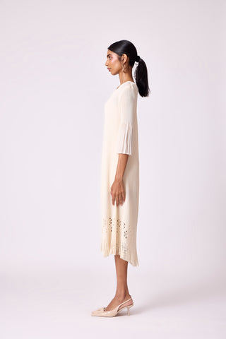 Mila Cutwork Dress - Ivory