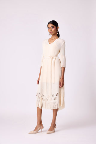 Mila Cutwork Dress - Ivory