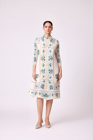 Rory Print Dress - Off White