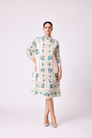 Rory Print Dress - Off White