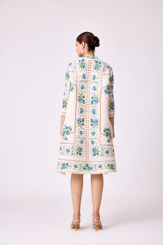 Rory Print Dress - Off White