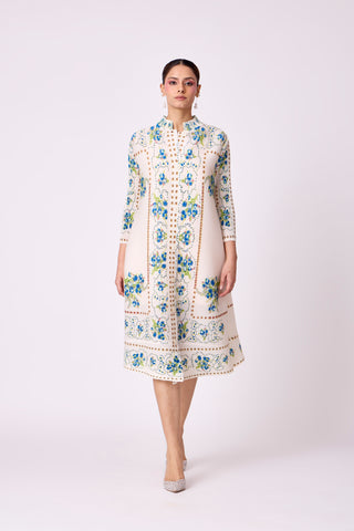 Rory Print Dress - Off White