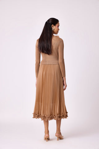 Elanor Ruffle Dress - Mocha