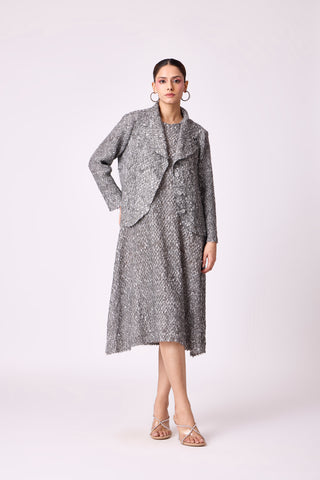 Carina Overlay Dress - Grey