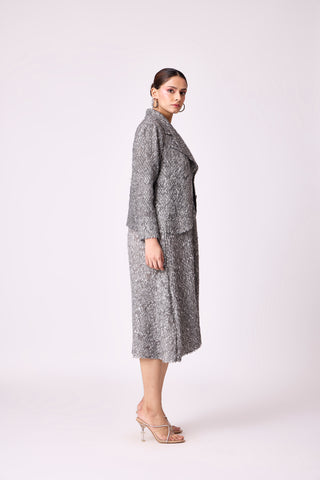 Carina Overlay Dress - Grey