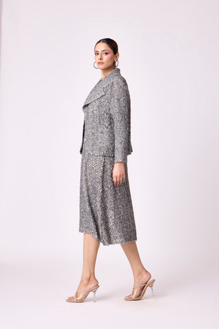 Carina Overlay Dress - Grey