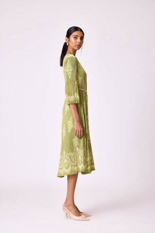 Naila Dress - Pear Green