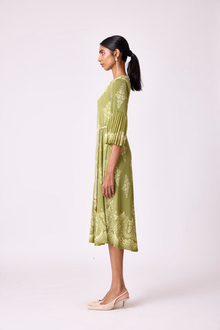Naila Dress - Pear Green