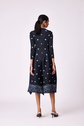 Lois Floral Dress - Black