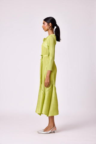 Rose Dress - Lime Green